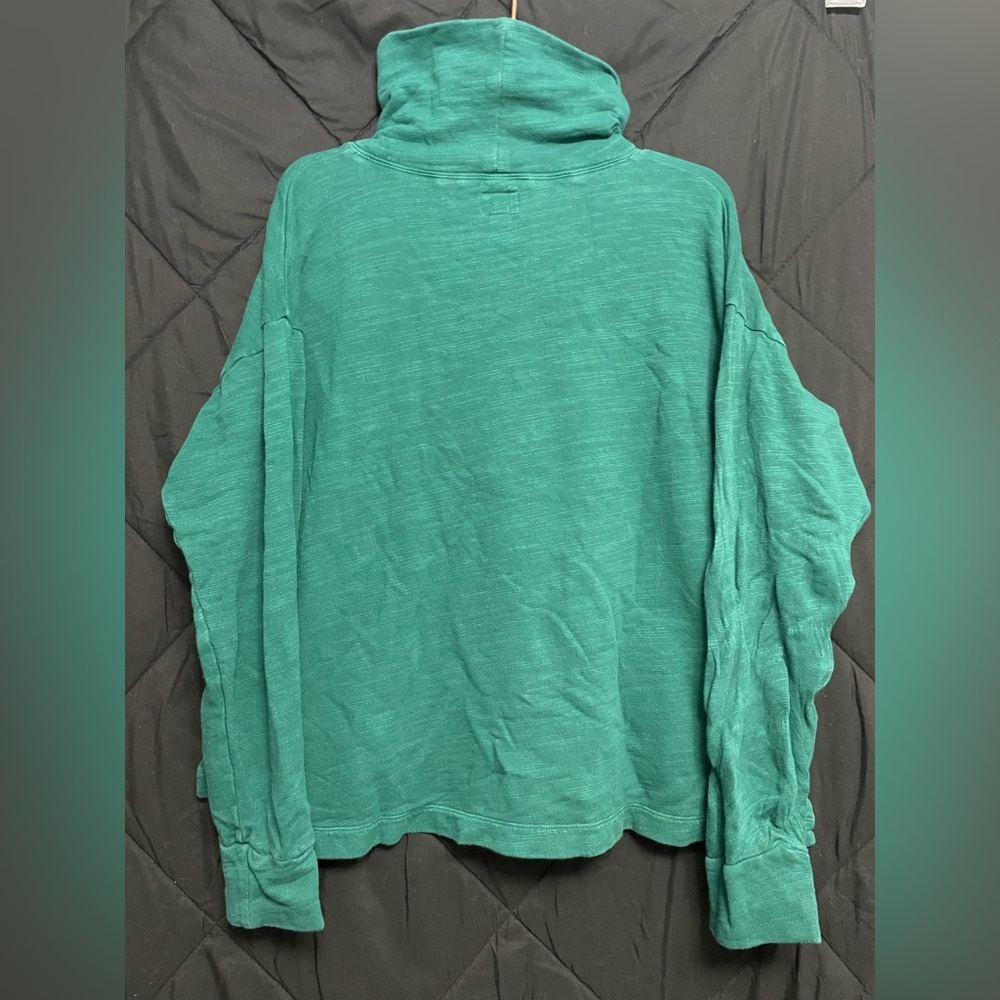 J. Crew Teal Vintage Fleece Hoodie View 2